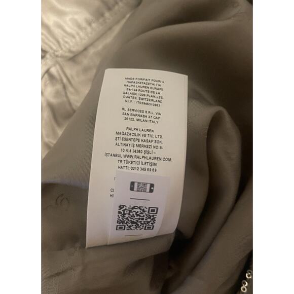 Ralph Lauren Purple Label Womens 10 Silver High-Waisted Sequin Trousers EUC - Picture 8 of 8